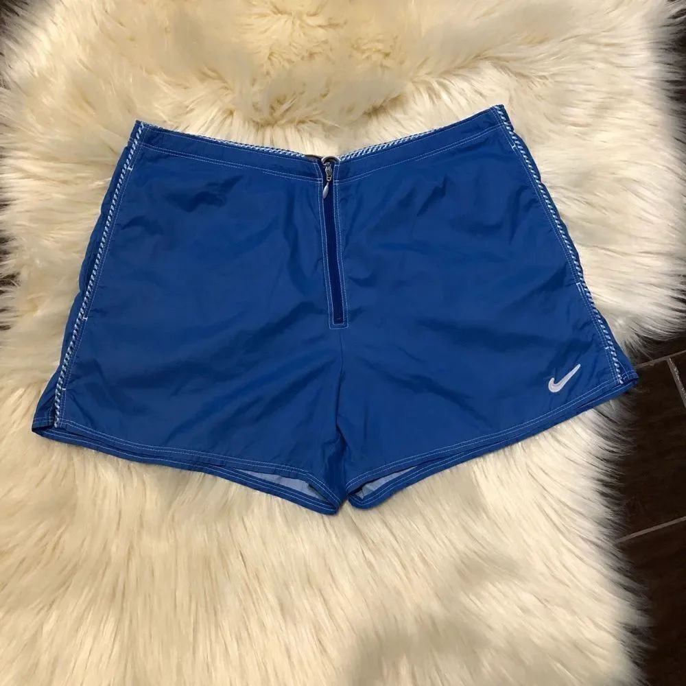 Nike athletic shorts small blue/white